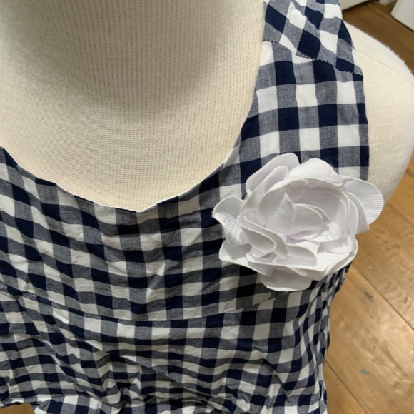 Janie and Jack Navy and White Check Dress - Picture 2 of 5